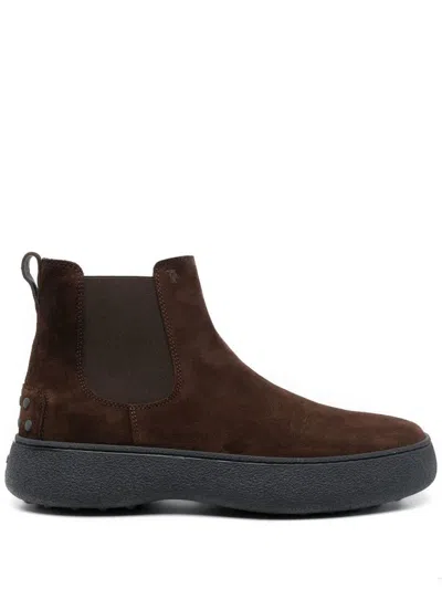 Tod's Tronchet Shoes In Brown