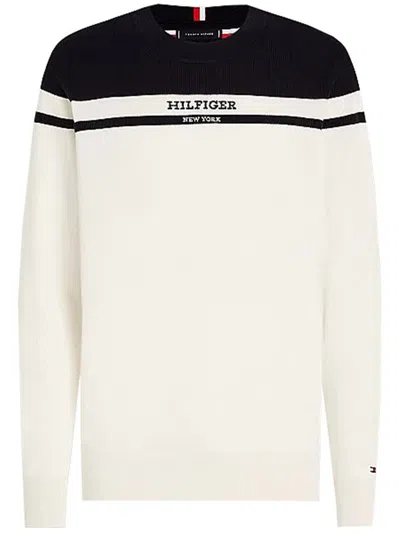 Tommy Hilfiger Colorblock Graphic C Nk Sweater Clothing In Multicolour