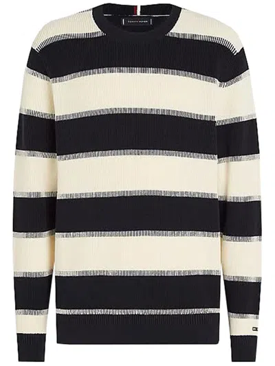 Tommy Hilfiger Dc Structure Stripe Crew Clothing In Multicolour