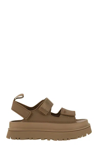 Ugg Goldenglow - Adjustable Wedge Sandals In Brown