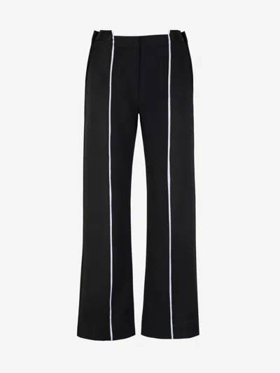 Victoria Beckham Tiered Waist Pants In Visible Side Clamps