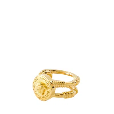 Versace Medusa Safety Pin Ring -  - Metal - Gold In Not Applicable