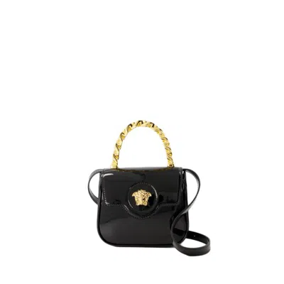 Versace Black Leather La Medusa Mini Bag