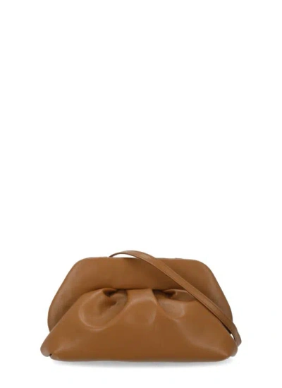 Themoirè Tia Ruched-detail Shoulder Bag In Brown