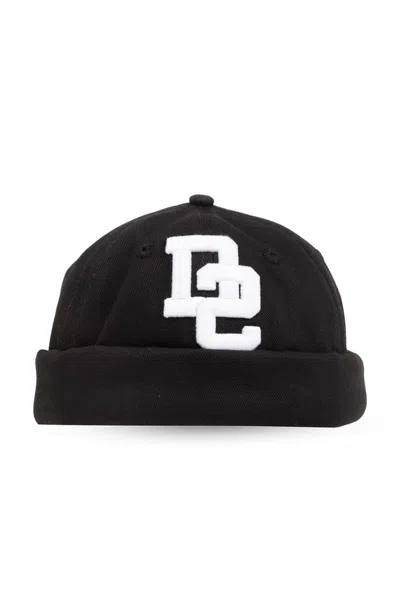 Dsquared2 Logo Embroidered Beanie In Black