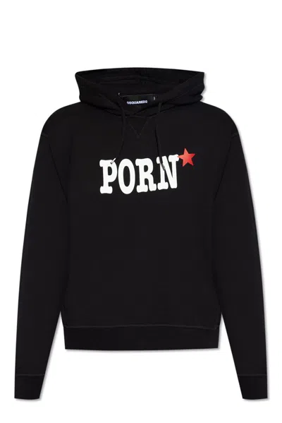 Dsquared2 Rocco Cool Cotton Hoodie In Black