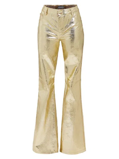 Retroféte Lynx Leather Pant In Gold