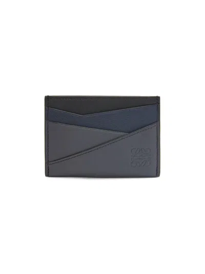 Loewe Puzzle Plain Cardholder In Deep_navy_anthracite