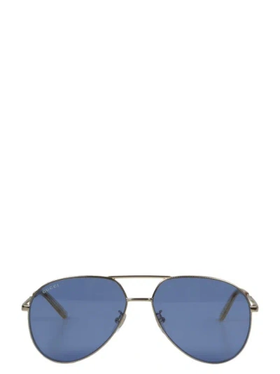 Gucci Aviator Frame Sunglasses In Gold