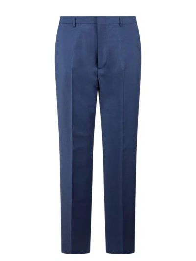 Gucci Wool Mohair Trousers In Blue