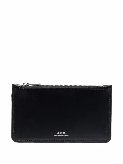 Apc A.p.c. Small Leather Goods In Noir