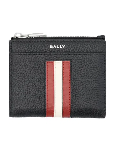 Bally Ribbon Wallet In Black/red+pall