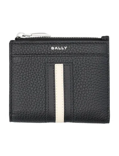 Bally Ribbon Wallet In Black+palladio