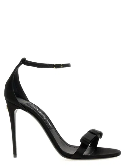 Dolce & Gabbana Sandal With Bow In Black