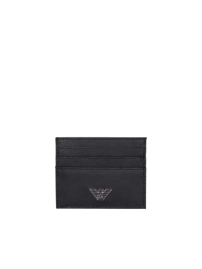 Emporio Armani Eagle Cardholder In Black