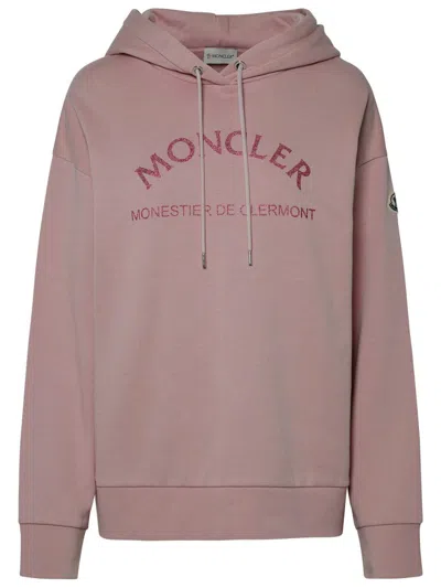 Moncler Pink Cotton Blend Sweatshirt