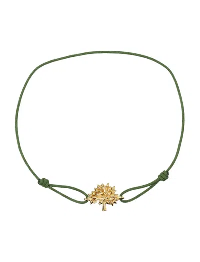 Mulberry Tree Cord Bracelet In  Green