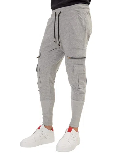 Ron Tomson Men's Modern Zipper Pocket Fitted Joggers In Gray