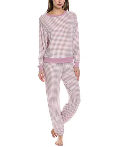 Honeydew Women's Star Seeker Brushed Jersey Short Lounge Set, 2 Piece In Pink