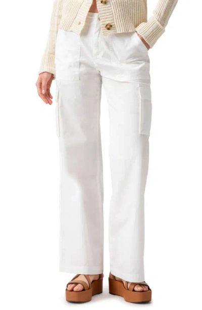 Sanctuary Reissue High Waist Straight Leg Cargo Pants In White