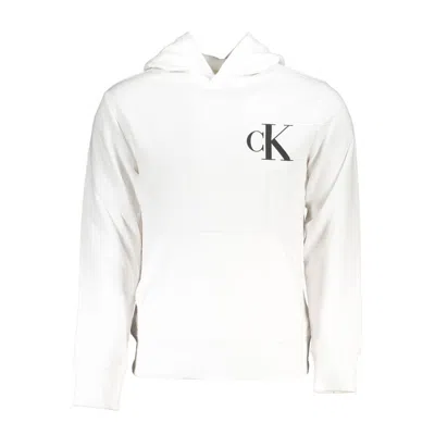 Calvin Klein Elevated Fleece Hooded Sweatshirt In White