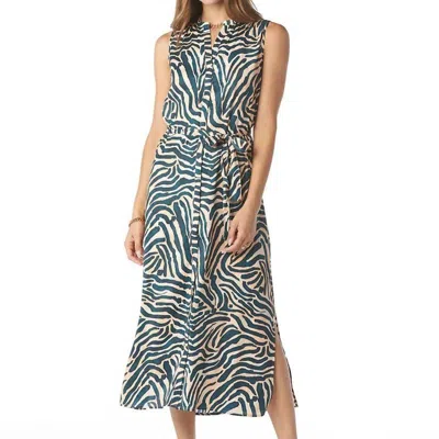 Tart Collections Zebra Adya Dress In Multi In Blue