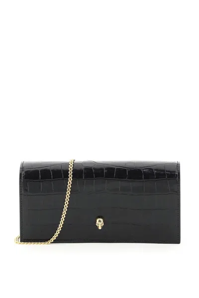 Alexander Mcqueen 'skull' Clutch In Black