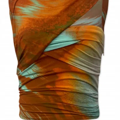 Simkhai Terra Marble-print Top In Gelb
