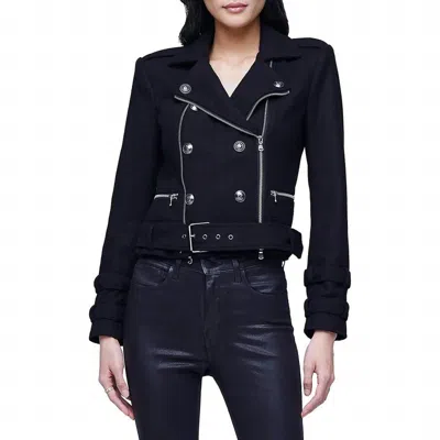 L Agence Billie Belted Jacket In Black