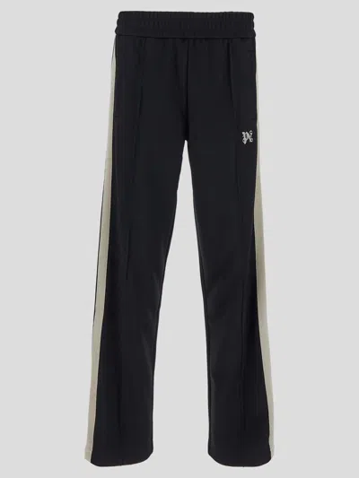 Palm Angels Pants In Blackoffwhite