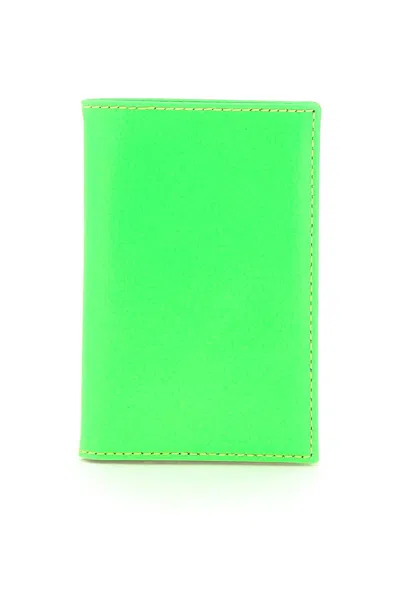 Comme Des Garçons Super Fluo Wallet In Green (blue)