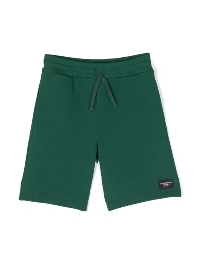Dolce & Gabbana Teen Boys Green Cotton Jersey Shorts