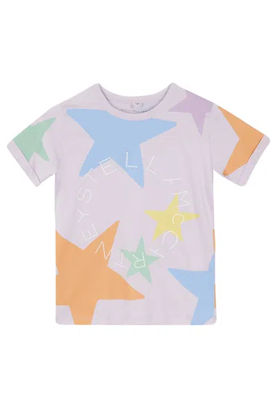 Stella Mccartney Kids' Logo-print Cotton T-shirt In Mc Lilla Multi