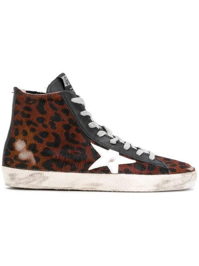 Golden Goose Francy Cow Fur Sneaker In Brown