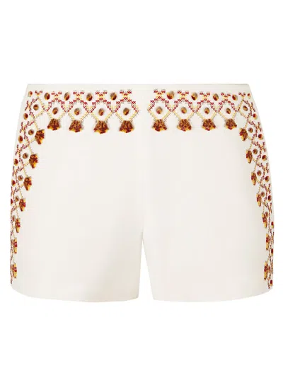 Ermanno Scervino Embroidered-detail Mini Shorts In White