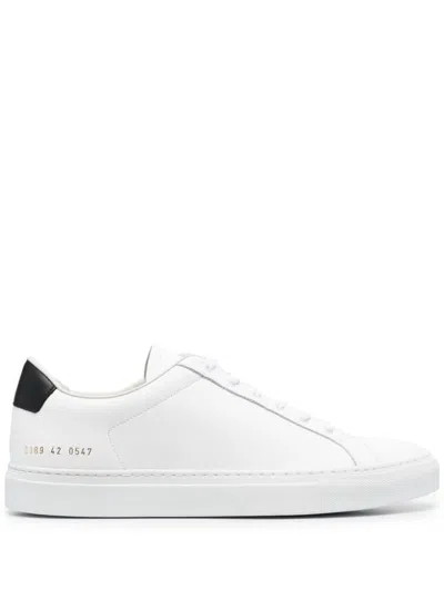 Common Projects Retro Low Leather Sneaker In Black