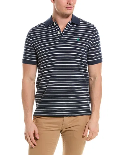 Brooks Brothers Stripe Slim Fit Polo Shirt In Blue