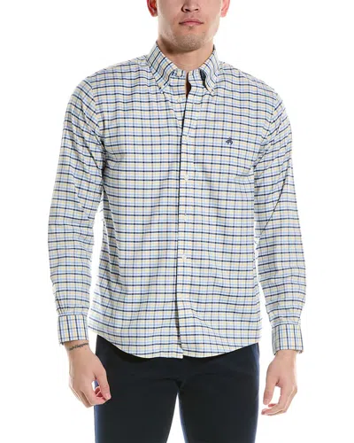 Brooks Brothers Gingham Regular Woven Shirt In Yellow