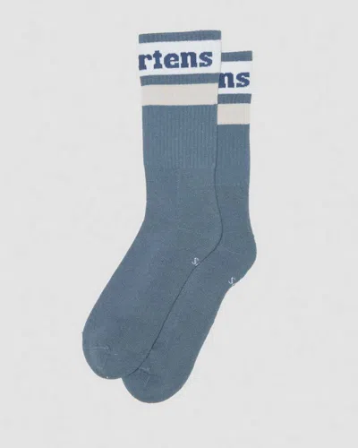 Dr. Martens' Athletic Logo Organic Cotton Blend Socks In Blue