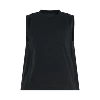 Sacai Sleeveless T-shirt In Black