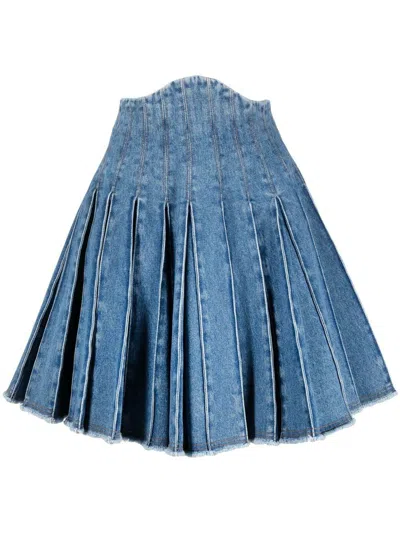 Balmain Skirts In Bleu Jean