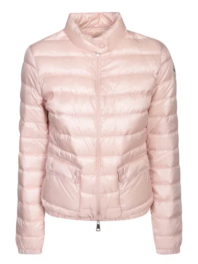 Moncler Lans Nylon Down Jacket In Pink