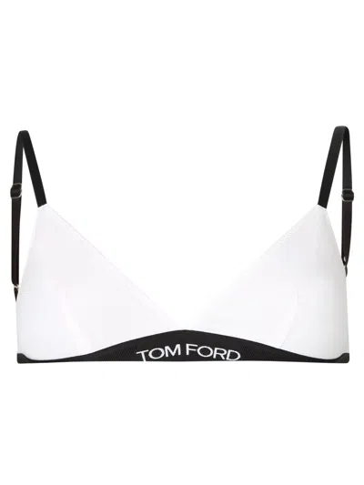 Tom Ford Logo-underband Bra White