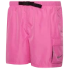 Nike Men's Swim 5" Volley Shorts In Playful Pink/black