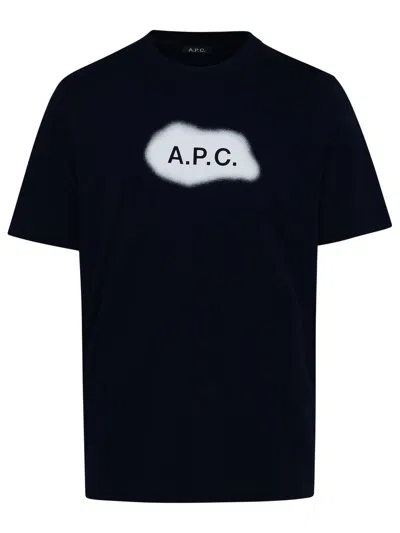 Apc A.p.c. T-shirt "albert" In Dark Blue