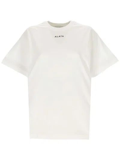 Alaïa Alaia T-shirts And Polos In Blanc Noir