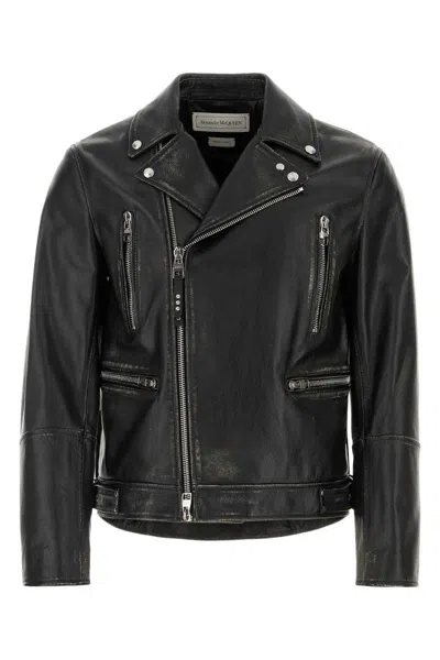 Alexander Mcqueen Jackets And Vests In Negro