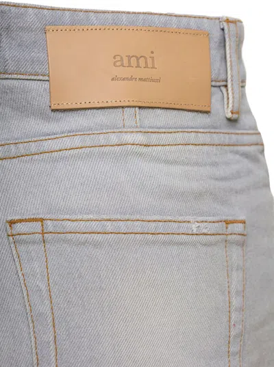Ami Alexandre Mattiussi Ami Paris Grey Cotton Jeans In Gray
