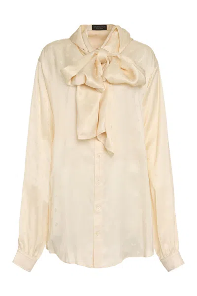 Balenciaga Hooded Blouse In White