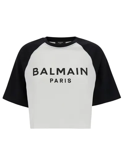 Balmain T-shirts In White/black